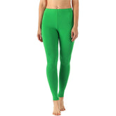 Zindwear Women's Cotton Soft Plain Summer Stretchy Ankle Length Leggings (One Size, Light Green) - Walgrow.com