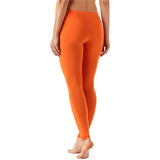 Zindwear Women's Cotton Soft Plain Summer Stretchy Ankle Length Leggings (One Size, Orange) - Walgrow.com