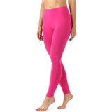 Zindwear Women's Cotton Soft Plain Summer Stretchy Ankle Length Leggings (One Size, Pink) - Walgrow.com