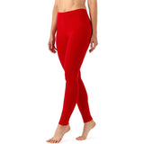 Zindwear Women's Cotton Soft Plain Summer Stretchy Ankle Length Leggings (One Size, Red) - Walgrow.com