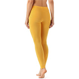 Zindwear Women's Cotton Soft Plain Summer Stretchy Ankle Length Leggings (One Size, Yellow) - Walgrow.com