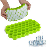 37 Cavity Ice Cube Tray Honeycomb Ice Cube Mold Food Grade Flexible Silicone Whiskey Cocktail - Walgrow.com