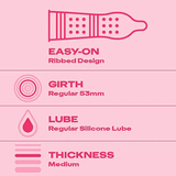 Durex Extra Ribbed Condoms for Men's/Male - Walgrow.com