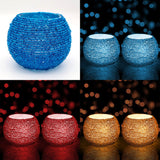 Bead Work Moroccan Mosaic Glass Tealight Candle Holder (7 Cm x 10 Cm x 10 Cm, Pack Of 2) - Walgrow.com