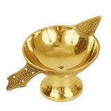 Brass Aarti Diya/Deepak/Oil Lamp For Puja, Diwali and Gift (Gold) - Walgrow.com