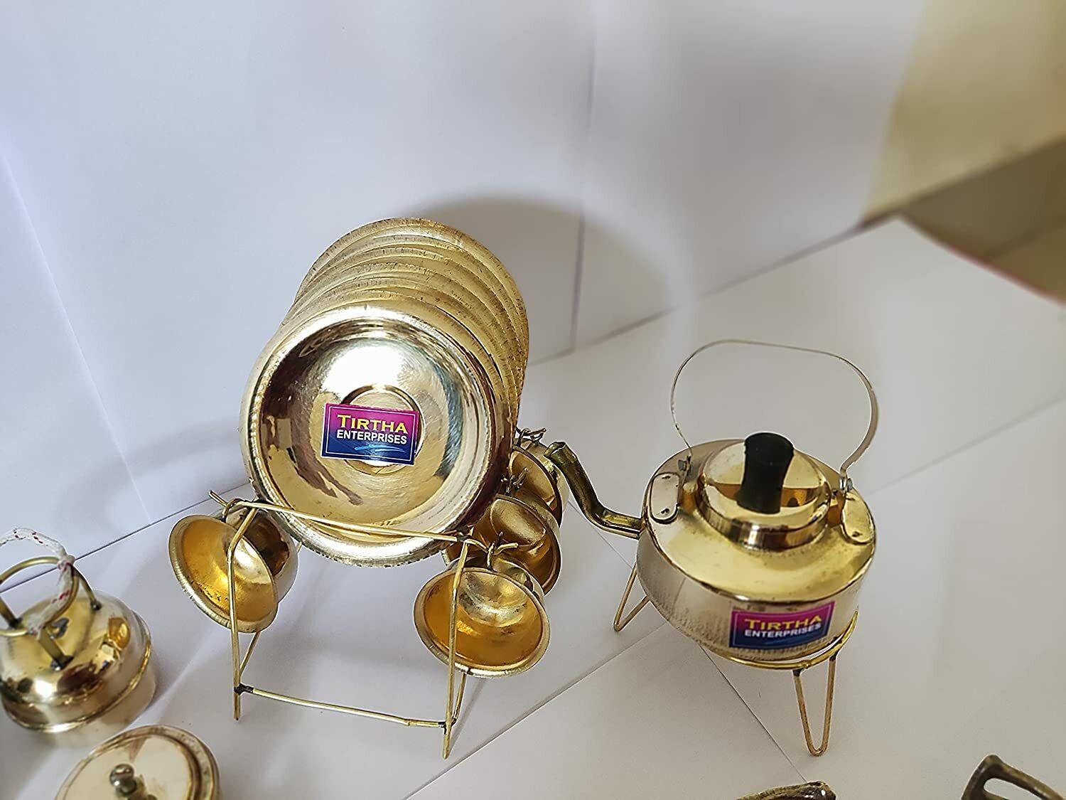Tableware Mini Brass Modern Miniature Mini Kitchen Tableware Toy For Kids (Set Of 60 ...
