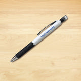Customizable White Plastic Body with Black Rubber Grip Mechanical Lead Pencils - Walgrow.com