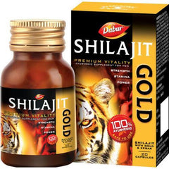 Dabur Shilajit Gold Cap For Increase Sex Drive and Boosting Your Energy Level (Bottles, Gold) - Walgrow.com