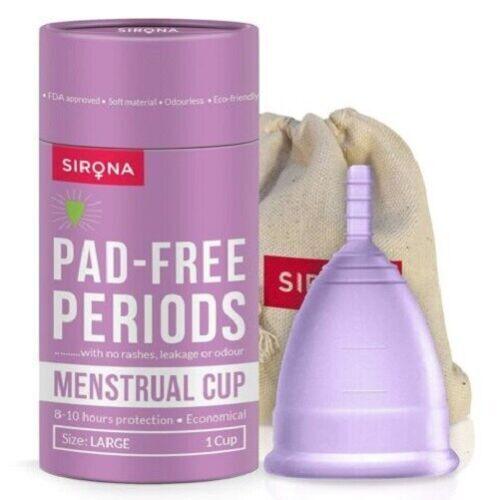 FDA Approved Pad-Free Periods Menstrual Cup For Women with No Rashes & Leakage Or Odour (Large, Purple) - Walgrow.com