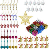 Festival Christmas Ornament Tree Mini Hanging Decoration Xmas Gifts (Set Of 64) - Walgrow.com