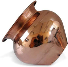 Handcrafted Copper Religion Round Plain Kalash/Matka/Lota For Pooja (700-750 ML) - Walgrow.com