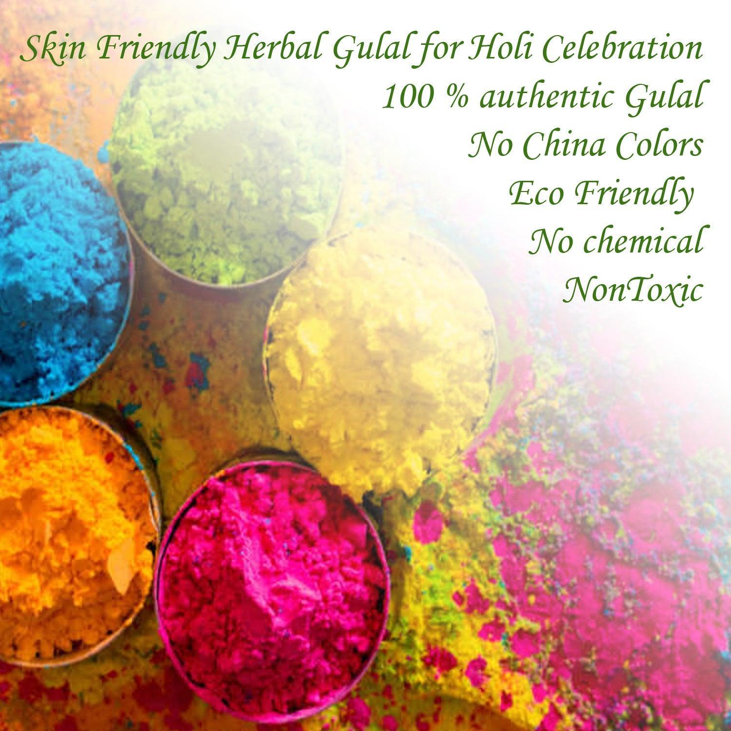 Holi Gulal Poeder Set – 20 Zakjes, Kleurvast, Wateroplosbaar, 100% Natuurlijk, Voor Festival, Fotoshoot En Rangoli