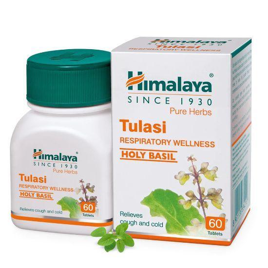 Himalaya Pure Herbs Tulasi Respiratory Wellness Holy Basil (1 Bottle 60 Tablets) - Walgrow.com