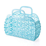 Lightweight Smart Looking Foldable Fruit and Vegetable Travel Storage Basket (Sky Blue) - Walgrow.com