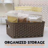 Long Lasting Durable Multipurpose Attractive Plastic Storage Baskets with Lid (Medium, Set Of 3, Multicolor) - Walgrow.com