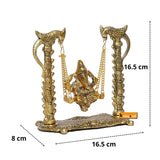 Lord Ganesha Swing jhula Statues for Temple Pooja, Home Décor & Gifts Purpose - Walgrow.com