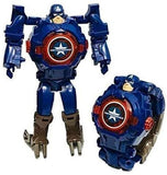 Marvel Action Figure Super Hero Convertible Wrist Watch Robot Toys For Children (Captain America) - Walgrow.com