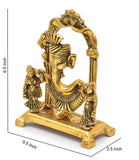 Metal lord Ganesha Statue with Riddhi Siddhi For Pooja, Home Décor & Gifts Purpose - Walgrow.com