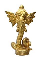 Metal lord Ganesha Statue with Trishul For Pooja, Home Décor & Gifts Purpose - Walgrow.com