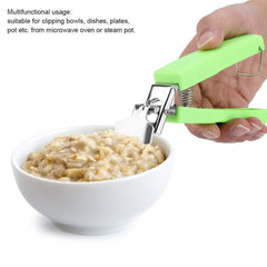 Multipurpose Stainless Steel Pakkad/Gripper/Lifter Holders For Kitchen Cooking (Silver and Green) - Walgrow.com