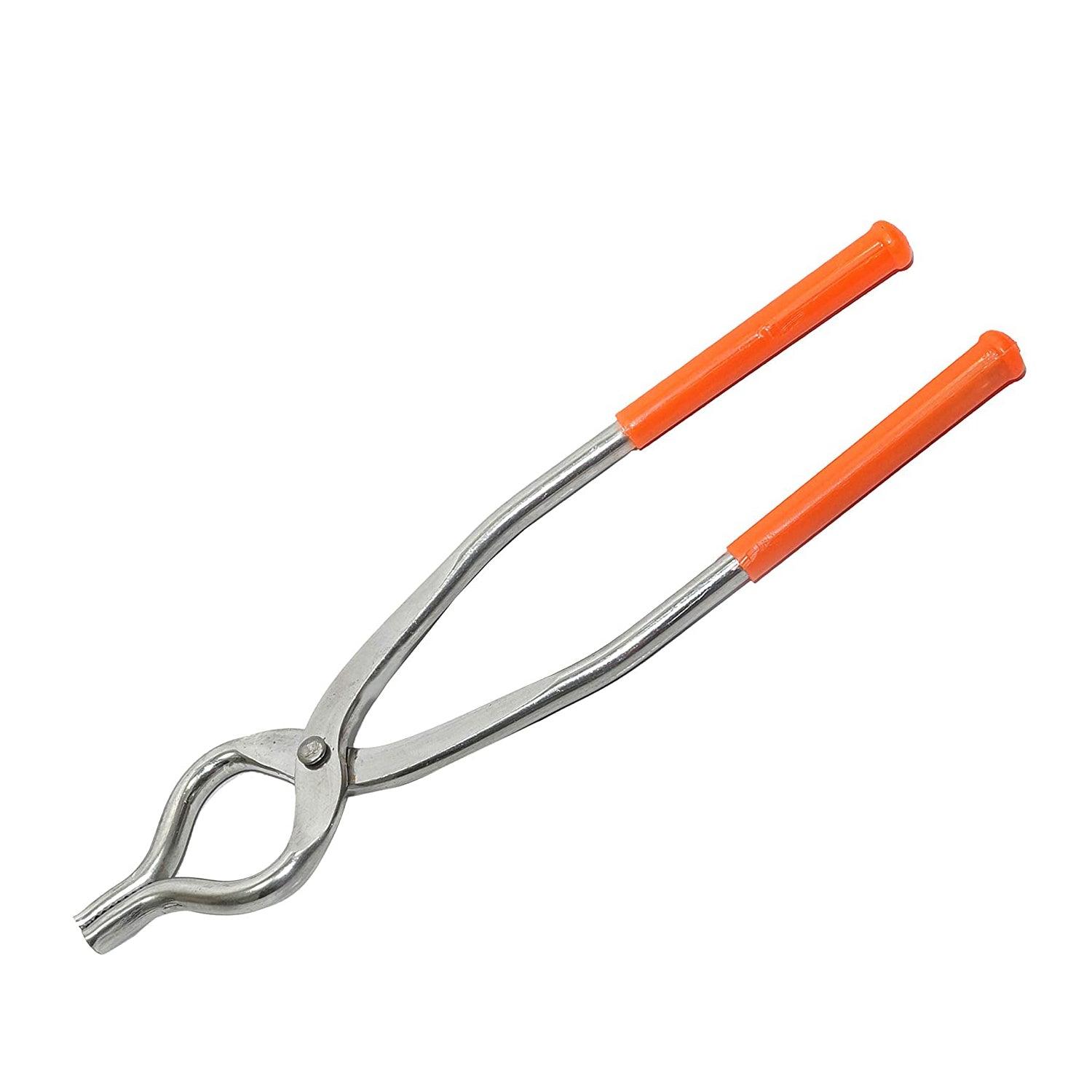 Multipurpose Stainless Steel Pakkad/Gripper/Lifter Holders For Kitchen Cooking (Silver and Orange) - Walgrow.com