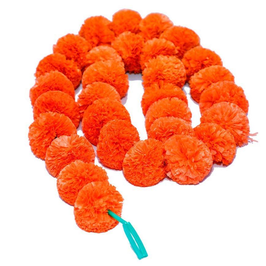 Orange Artificial Marigold Garlands Flower For Home, Office & Festive Event Decoration - Walgrow.com