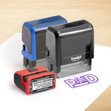 Personalised Custom Self-Inking Rubber Plastic Case Stamps (Rectangle, Blue Ink) - Walgrow.com