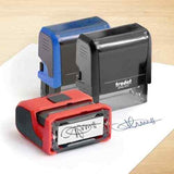 Personalised Custom Self-Inking Rubber Plastic Case Stamps (Rectangle, Red Ink) - Walgrow.com