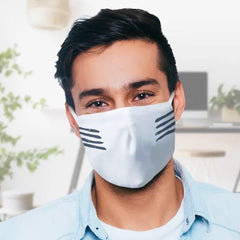 Personalised Double Layered Custom Comfort and Easy Breathing Unisex Face Masks (Free Size, White) - Walgrow.com