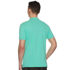 Plain Super Soft Blend Cotton Summer Men's Half Sleeve Regular Fit Polo Shirt (Small, Sea Green) - Walgrow.com