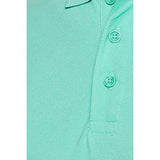 Plain Super Soft Blend Cotton Summer Men's Half Sleeve Regular Fit Polo Shirt (Small, Sea Green) - Walgrow.com