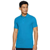 Plain Super Soft Blend Cotton Summer Men's Half Sleeve Regular Fit Polo Shirt (Small, Sky Blue) - Walgrow.com