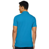 Plain Super Soft Blend Cotton Summer Men's Half Sleeve Regular Fit Polo Shirt (Small, Sky Blue) - Walgrow.com