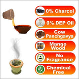 Pure Natural Cow Dungs Panchgavya Dhuni Sambrani Loban Dhoop Empty Cup/Incense - Walgrow.com