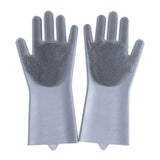 Reusable Magic Silicone Dishwashing Scrubbing Gloves Tool For Kitchen Cleaning (Slate) - Walgrow.com