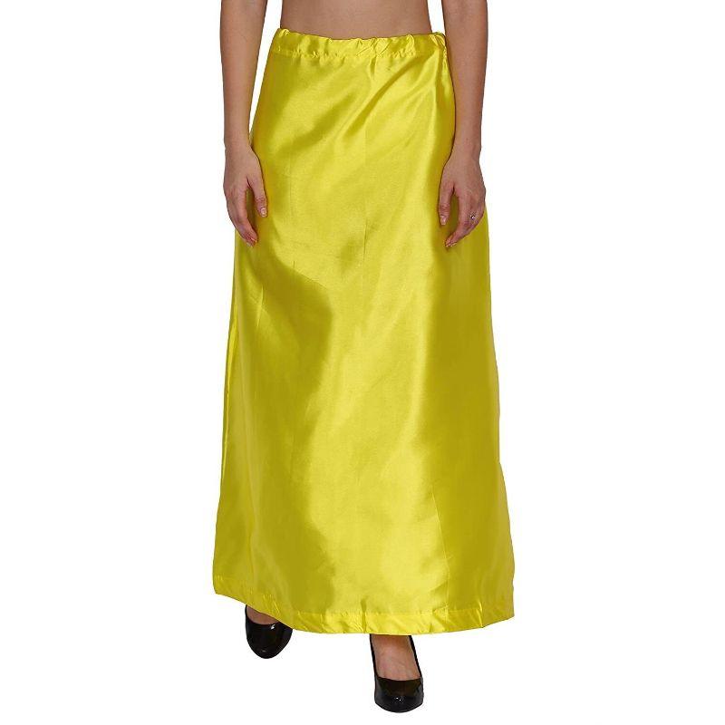 Satin Silk Saree Petticoat Solid Inskirt Underskirt Skirt Indian Sari Inner  wear –