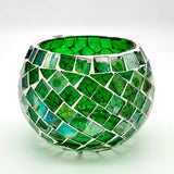 Square Design Round Moroccan Glass Tealight Candle Holder (7 Cm x 10 Cm x 10 Cm, Pack Of 2) - Walgrow.com