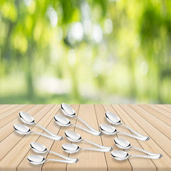 Stainless Steel Assorted Design Dinnerware Table Spoon (16 Cm, Silver) - Walgrow.com