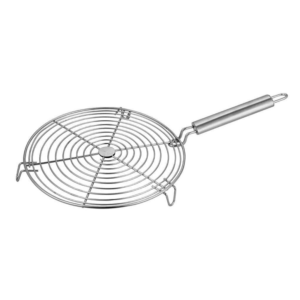 Stainless Steel Round/Circle Roaster Grill Tawa with Steel Handle For Kitchen - Walgrow.com