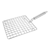 Stainless Steel Square Roaster Grill Tawa Tool with Steel Handle For Kitchen - Walgrow.com