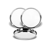 Stainless Steel Unique Heavy Gauge Dinner Plates with High Polish Mirror Finish (29.5 Cm, Silver) - Walgrow.com