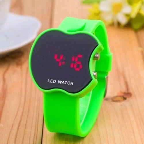 Stylish Apple Shaped LED Screen Digital Watch Great Gift Kids For Boys and Girls (Green) - Walgrow.com