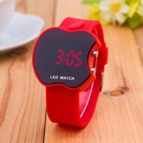 Stylish Apple Shaped LED Screen Digital Watch Great Gift Kids For Boys and Girls (Red) - Walgrow.com