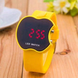Stylish Apple Shaped LED Screen Digital Watch Great Gift Kids For Boys and Girls (Yellow) - Walgrow.com