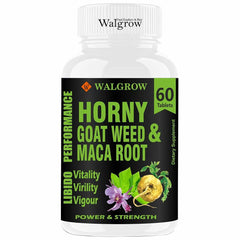 Horny Goat Weed and Maca Root For Men's/Male Sexual Enhancer & Testosterone Booster (1000mg, 1 Bottle 60 Tablets) - Walgrow.com