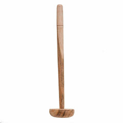 Handmade Wooden Hand Masher/Whisk Beater/Ghotni/Mathani For Kitchen (24Cm, Tan) - Walgrow.com
