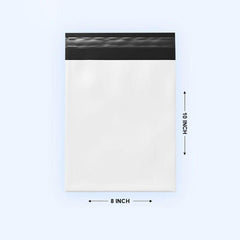 Waterproof and Tear-Resistant Mailing Shipping Envelopes Courier Bags Without POD Sleeve (8 x 10 Inches, 75 Microns, White) - Walgrow.com