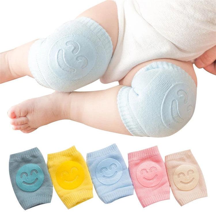 Zindwear Cotton Smiley Face Anti Slip Baby Crawling Knee Pads For Toddler Protector (Smiley, Multicolor) - Walgrow.com