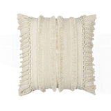 Zindwear Macrame Cotton Cushion Cover with Woven Tassel Best Gift For Home Décor ( Decorative, Cream) - Walgrow.com
