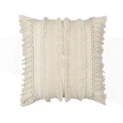 Zindwear Macrame Cotton Cushion Cover with Woven Tassel Best Gift For Home Décor ( Decorative, Cream) - Walgrow.com